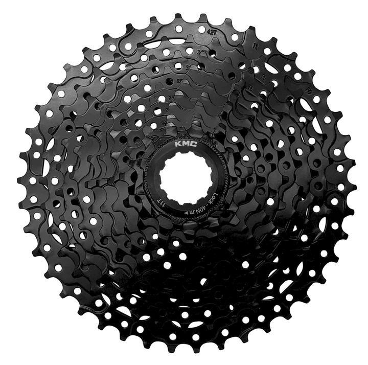 KMC React Cassette, 10 Speed, HG Driver, 11-42, Black