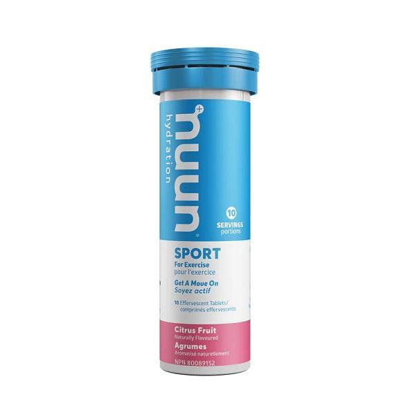 Nuun Sport Hydration Tablets, Citrus Fruit, Box of 8 Tubes (10 tablets per tube)