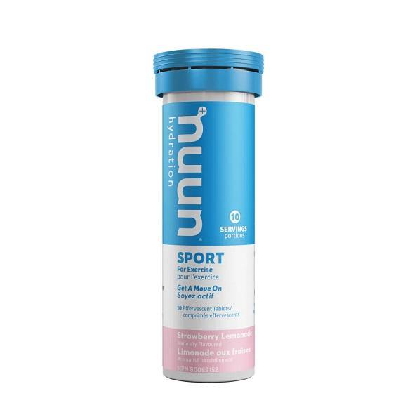Nuun Sport Hydration Tablets, Strawberry Lemonade, Box of 8 Tubes (10 tablets per tube)