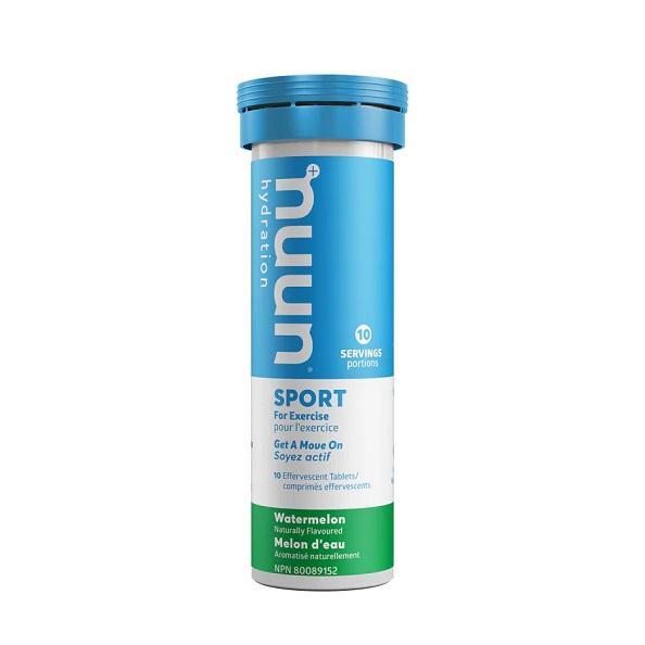 Nuun Sport Hydration Tablets, Watermelon, Box of 8 Tubes (10 tablets per tube)