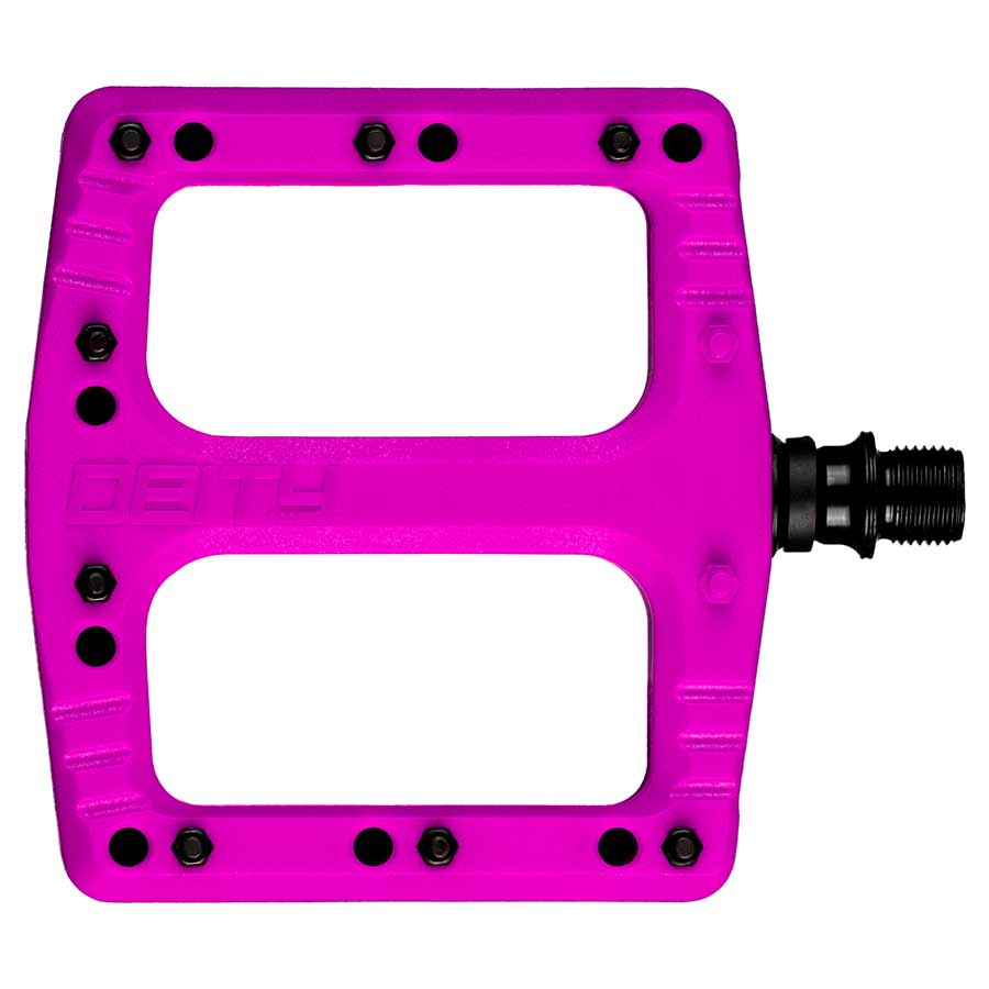Deity, Deftrap, Platform Pedals, Body: Nylon, Spindle: Cr-Mo, Pink, Pair