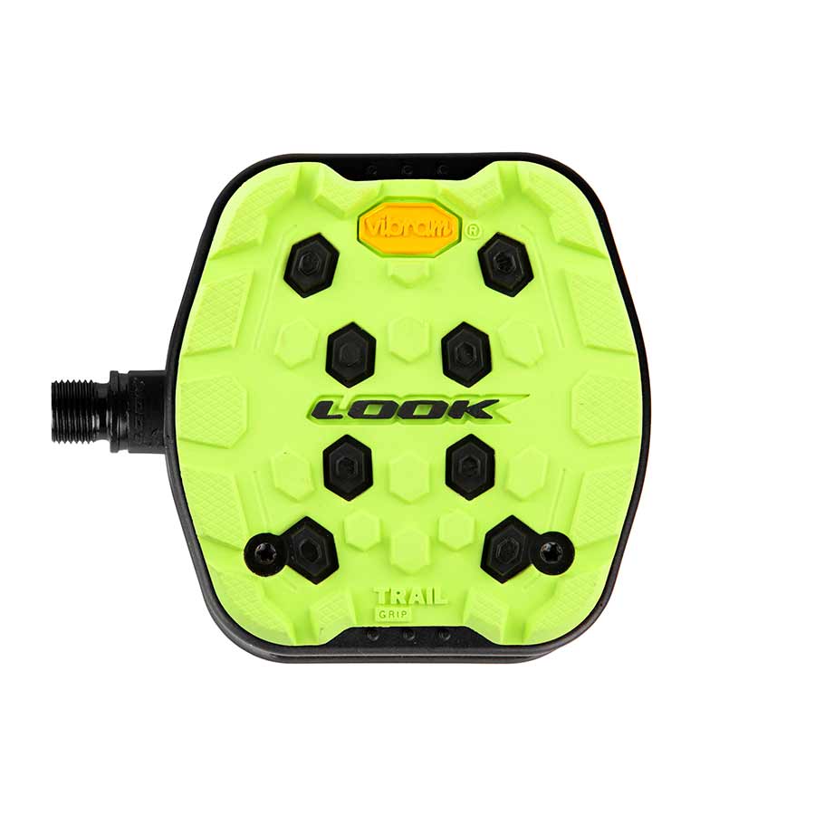 Look, Trail Grip, Platform Pedals, Body: Composite, 9/16'', Lime, Pair