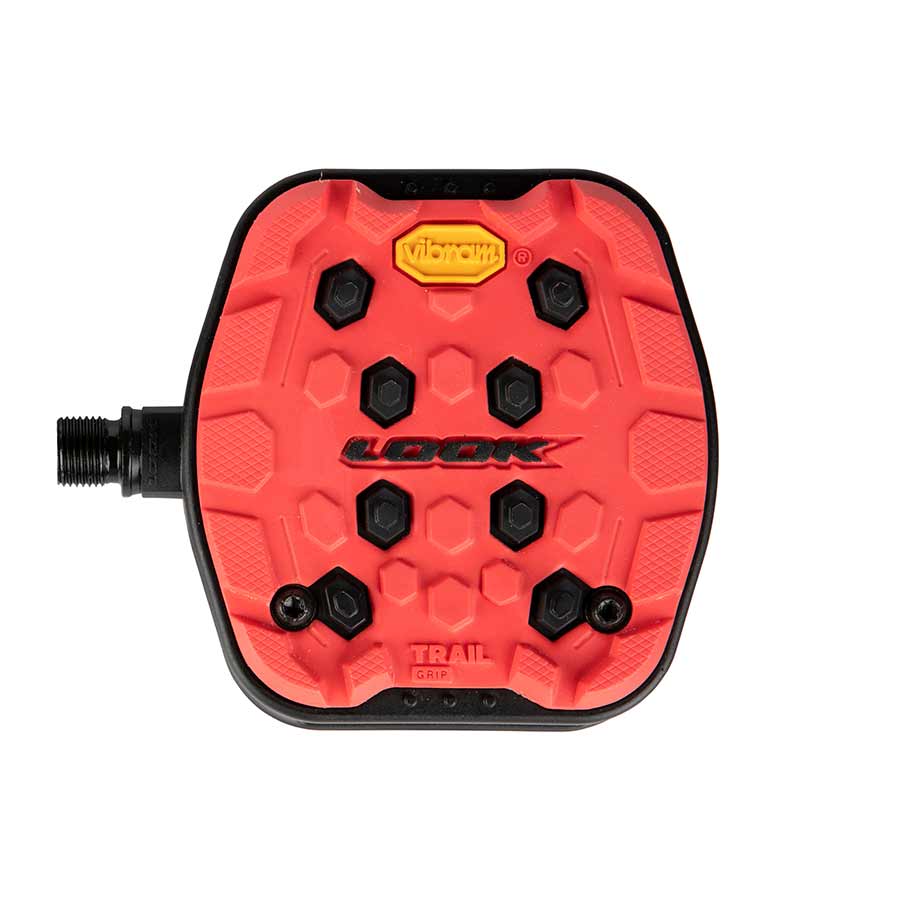 Look, Trail Grip, Platform Pedals, Body: Composite, 9/16'', Red, Pair