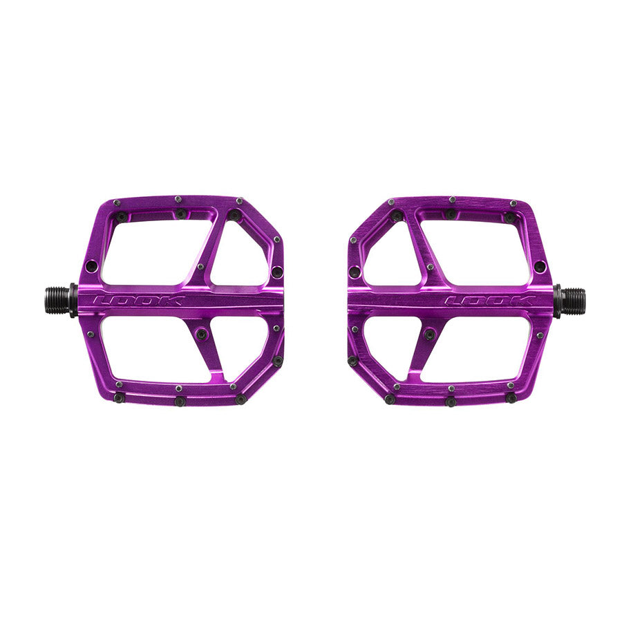 Look, Trail Roc Plus, Platform Pedals, Body: Aluminum, Spindle: Cr-Mo, 9/16'', Purple, Pair