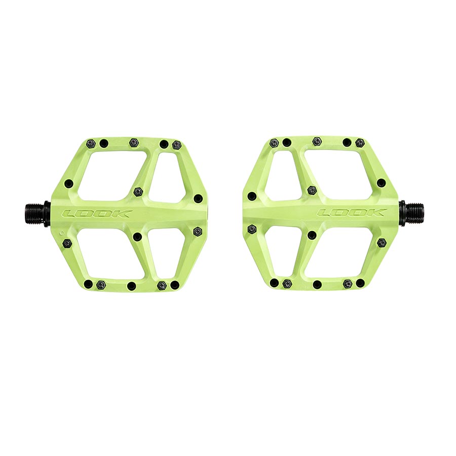 Look, Trail Fusion, Platform Pedals, Body: Composite, 9/16'', Green, Pair