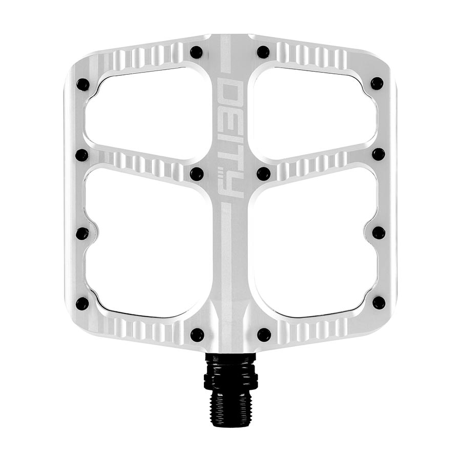 Deity, Flat Trak, Platform Pedals, Body: Aluminum, Spindle: Cr-Mo, 9/16'', Silver, Pair