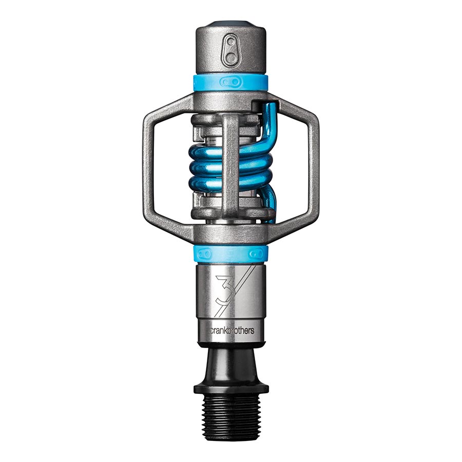 crankbrothers, EGGBEATER 3, Pedals, Body: Stainless steel, Spindle: Cr-Mo, 9/16'', Electric Blue Spring, Pair