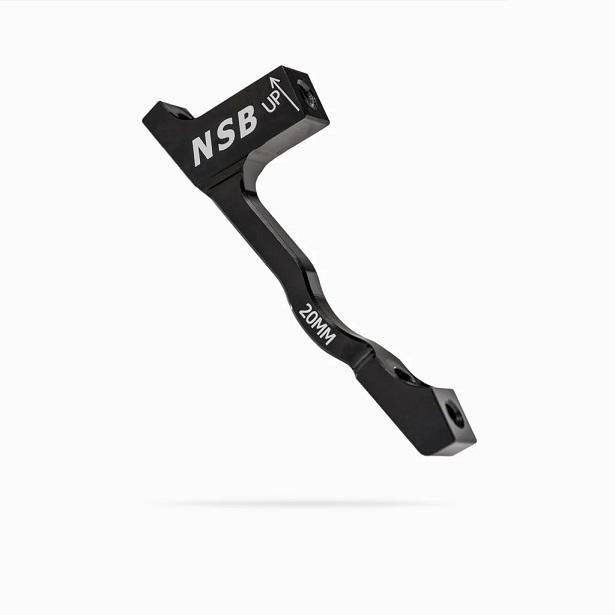 NSB Disc Brake Adapter, Post Mount, +20mm Spacing, Black