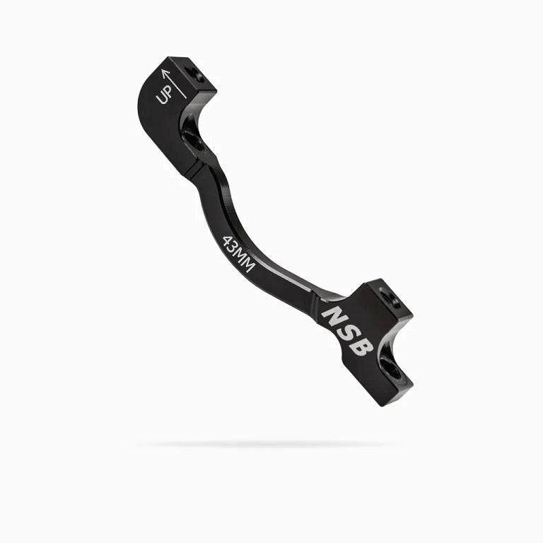 NSB Disc Brake Adapter, Post Mount, +43mm Spacing, Black
