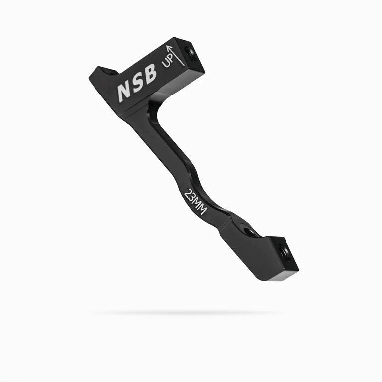NSB Disc Brake Adapter, 180mm to 203mm PM (+23mm spacing), Black
