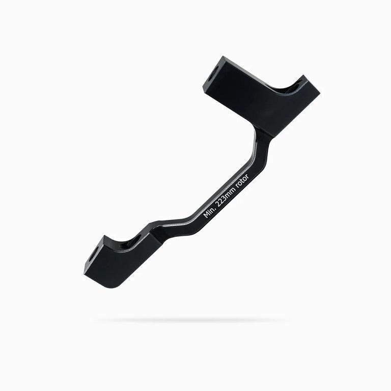 NSB Disc Brake Adapter, Post Mount, 200mm+ Mount to 223mm+ Rotor, +23mm Spacing, Pewter