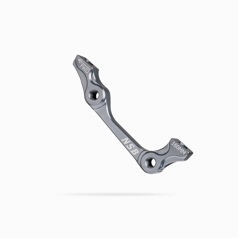 NSB Disc Brake Adapter, IS Mount, 160mm Rear, Pewter