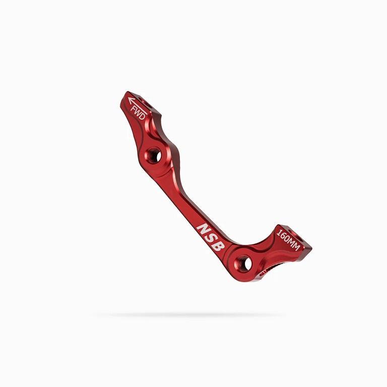 NSB Disc Brake Adapter, IS Mount, 160mm Rear, Red