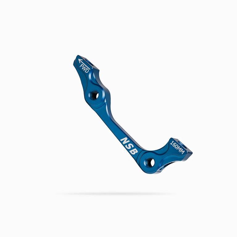 NSB Disc Brake Adapter, IS Mount, 160mm Rear, Blue