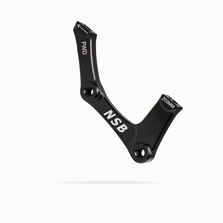NSB Disc Brake Adapter, IS Mount, 203mm Rear, Black