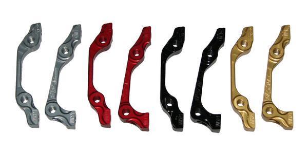 NSB Disc Brake Adapter, IS Mount, 203mm Rear, Red