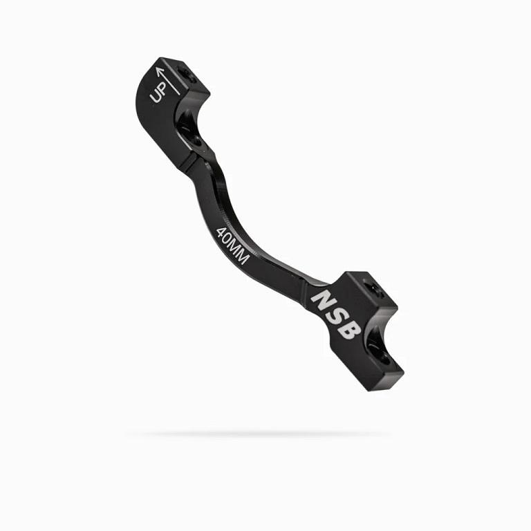NSB Disc Brake Adapter, Post Mount, +40mm Spacing, Black