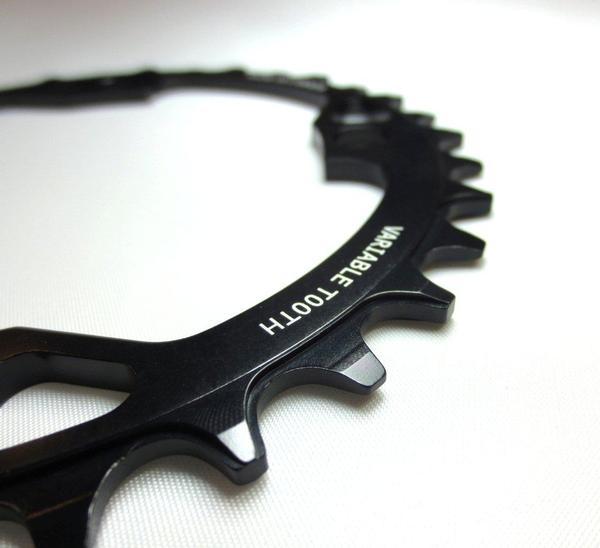 NSB Variable Tooth Chainring, SRAM X01, 94 BCD, 28 Tooth, Black