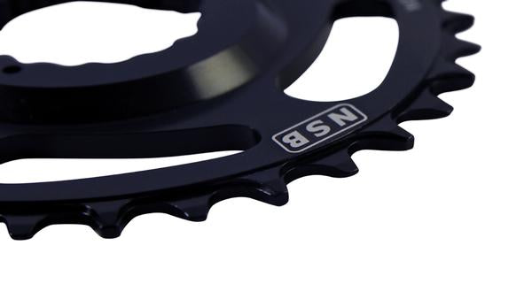 NSB Variable Tooth Chainring, Direct Mount RaceFace Cinch, 32T, Black