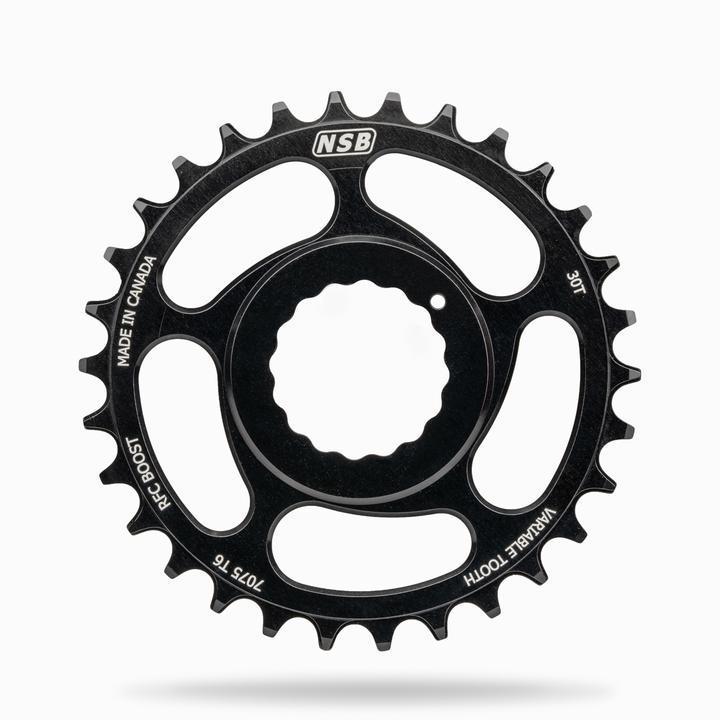 NSB Variable Tooth Chainring, Direct Mount RaceFace Cinch, Boost, 30T, Black