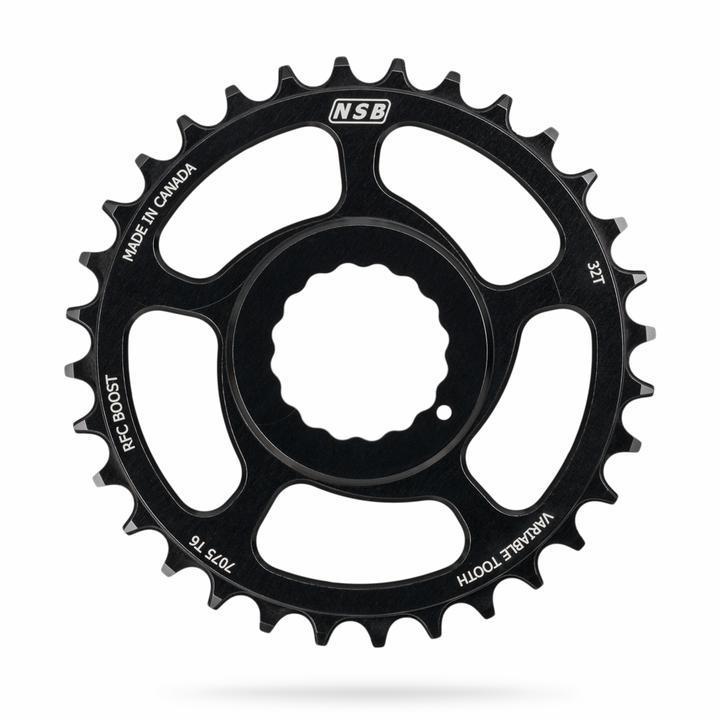 NSB Variable Tooth Chainring, Direct Mount RaceFace Cinch, Boost, 32T, Black