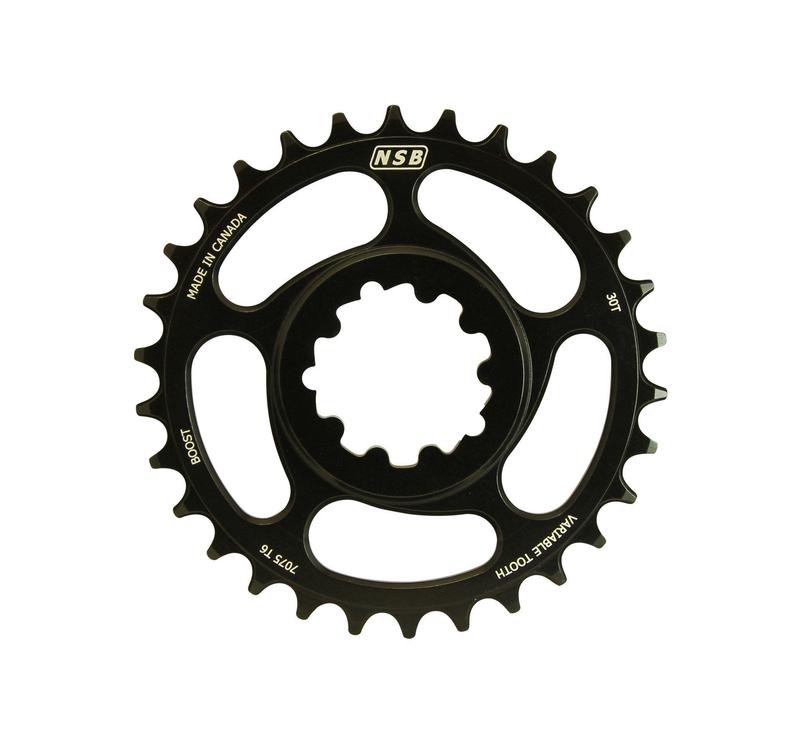 NSB Variable Tooth Chainring, Direct Mount SRAM, Boost, 30T, Black