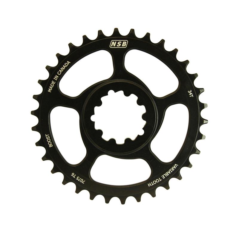 NSB Variable Tooth Chainring, Direct Mount SRAM, Boost, 34T, Black