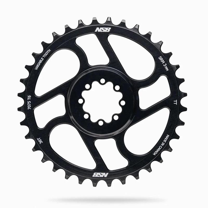 NSB Variable Tooth Chainring, Direct Mount, SRAM T-Type, 34T, Black