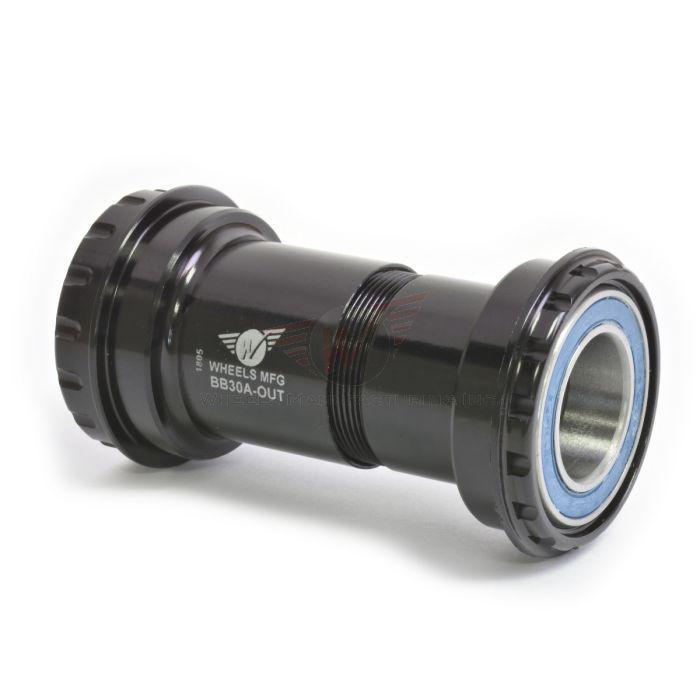 Wheels Manufacturing BB30A (Cannondale) to Outboard Bottom Bracket for 24/22mm (SRAM) Cranks, Black