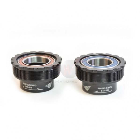 Wheels Manufacturing T47 Inboard Bottom Bracket with Angular Contact Bearings for 22/24mm (SRAM/GXP) Spindles