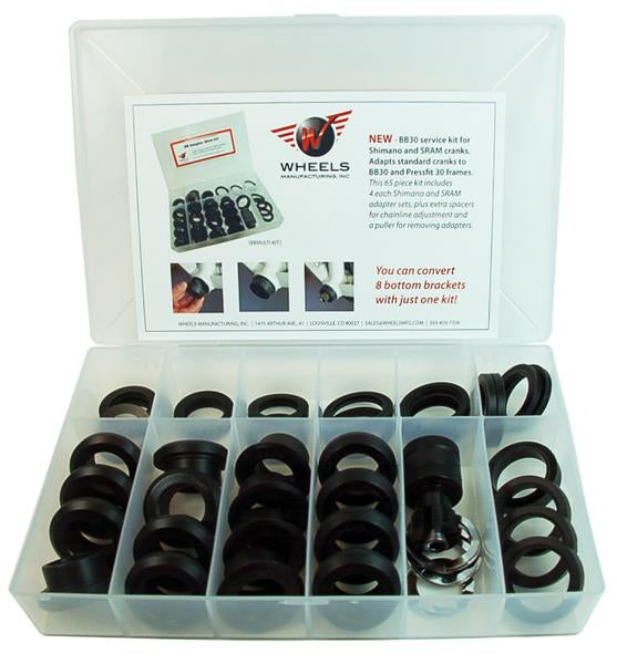 Wheels Manufacturing BB30/PF30 Universal Adapter Kit (for Shimano and SRAM cranks)