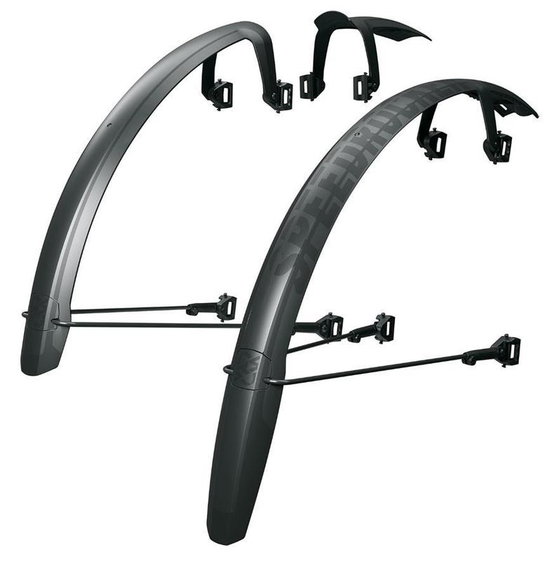 SKS Speedrocker XL Gravel Fender Set, Clip-on, 27.5" & 29", Max Tire Width 52mm, Black