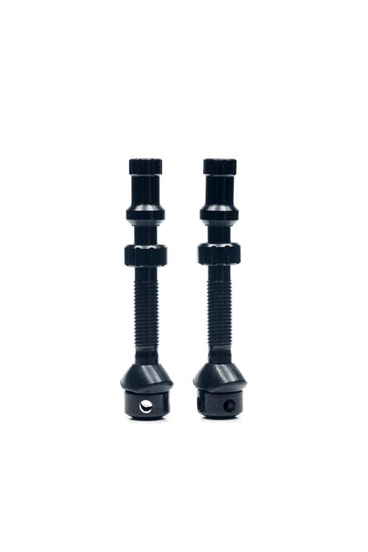 Stan's Tubeless Universal+ Valve Stems - Alloy, Regular, 20mm, Black,Pair