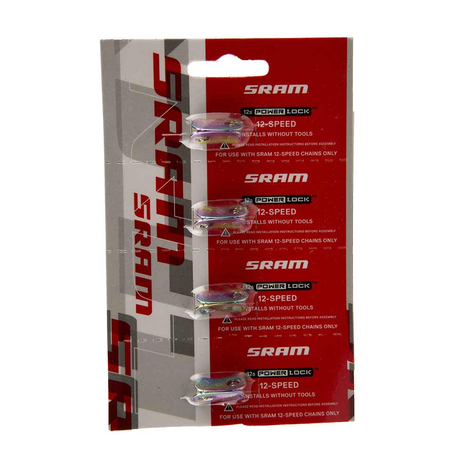SRAM, Powerlock, 12sp chain connector, Eagle Rainbow, Card of 4