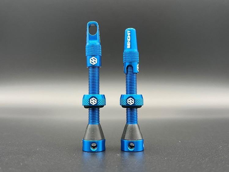 Sendhit Tubeless Valve, Presta, 44mm, Blue, Pair