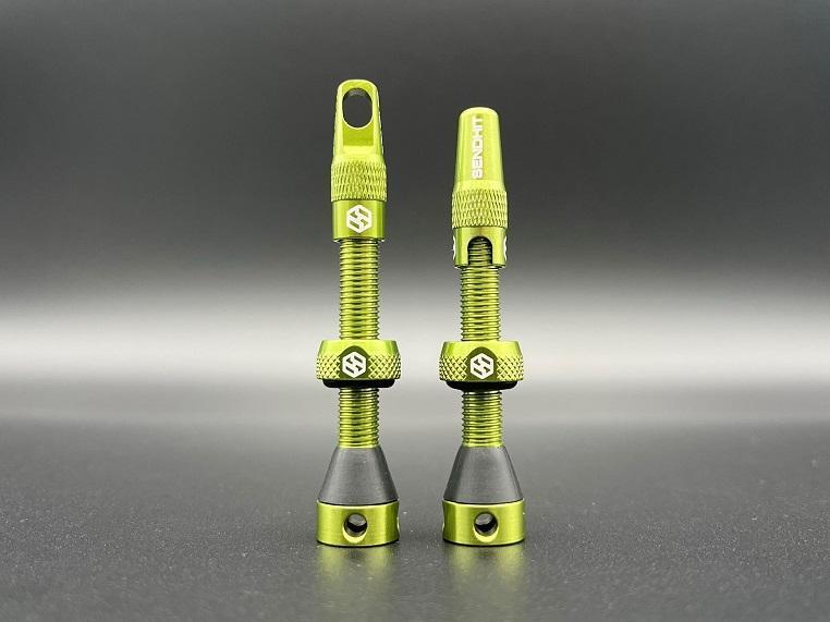 Sendhit Tubeless Valve, Presta, 44mm, Green, Pair