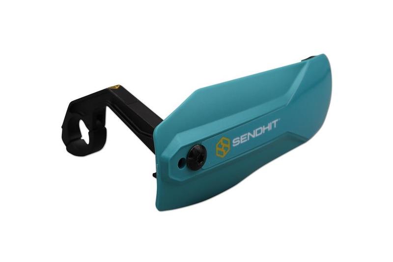 Sendhit Nock V2 MTB Handguards, Turquoise Guards, Black Brackets