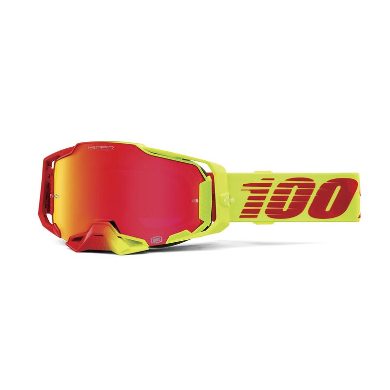 100% Armega Goggles Solaris, HiPER Red Mirror Lens