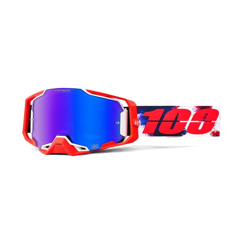 100% Armega Goggles Morpho, HiPER Blue Mirror Lens