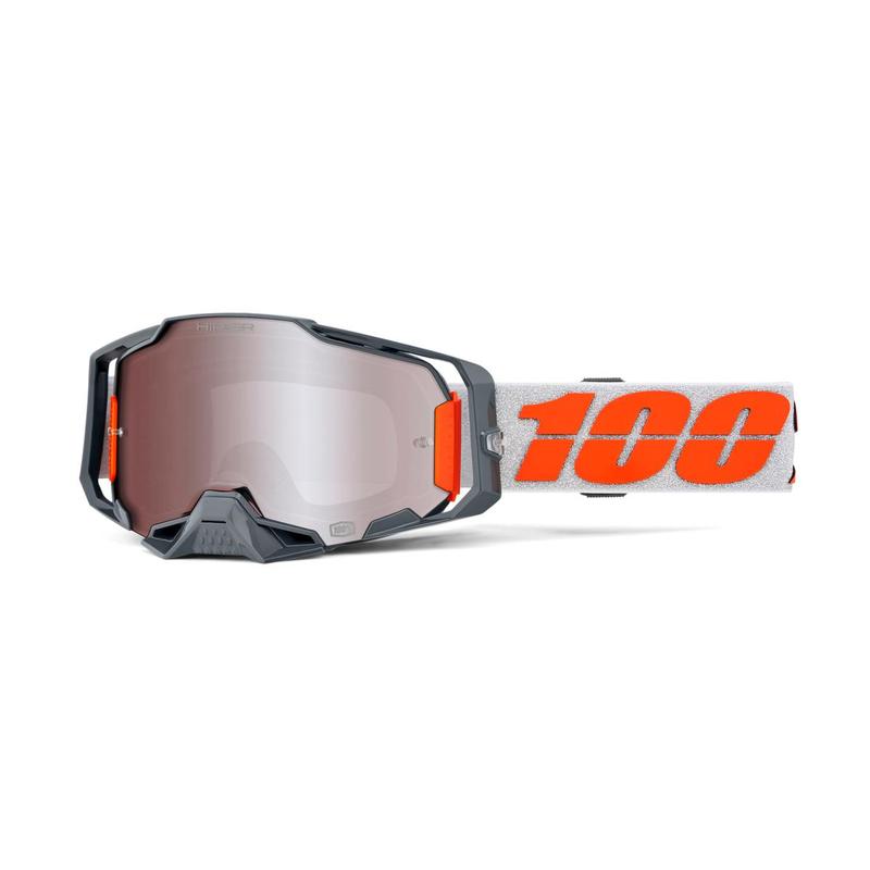 100% Armega Goggles Silver, HiPER Silver Mirror Lens