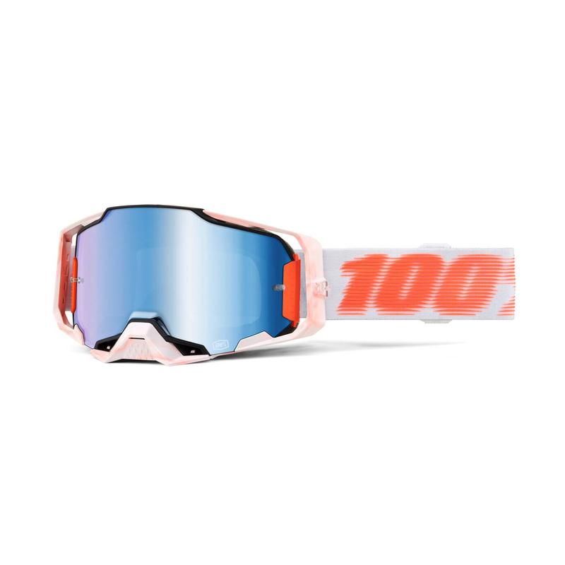 100% Armega Goggles Tubular, Blue Mirror Lens