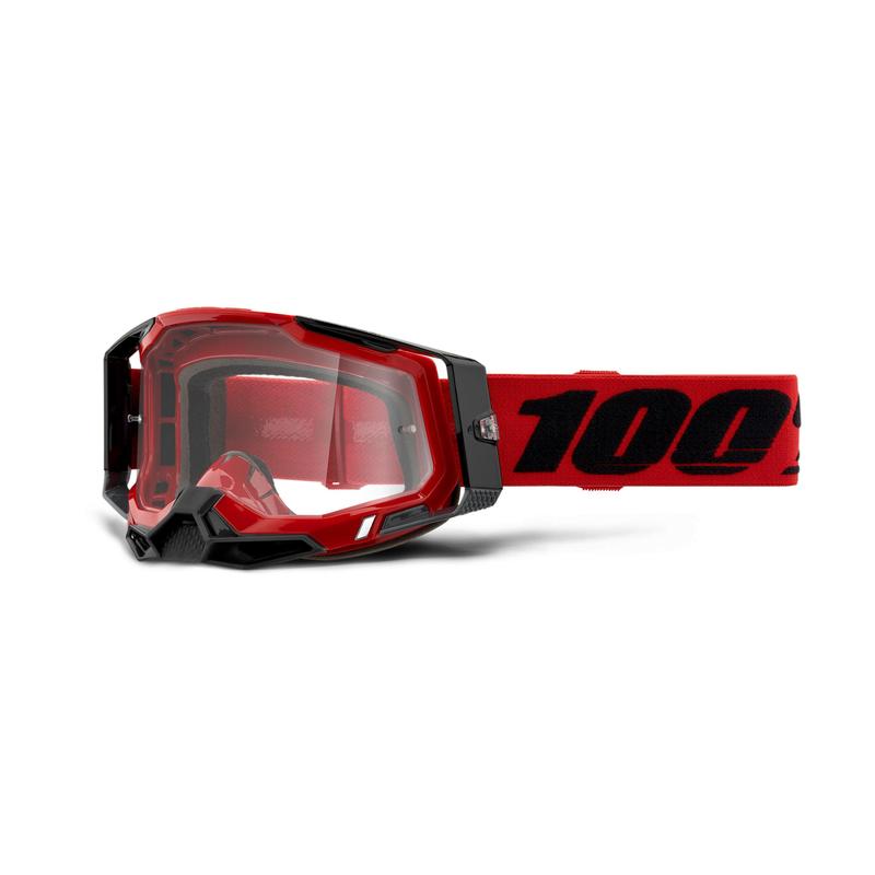 100% Racecraft2 Goggles Red, Clear Lens
