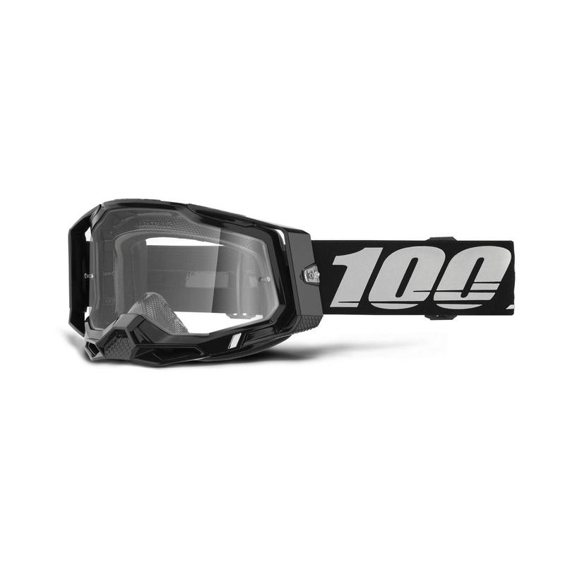 100% Racecraft2 Goggles Black, Clear Lens