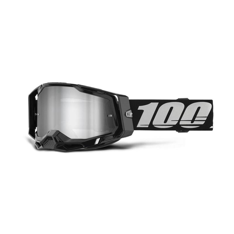 100% Racecraft2 Goggles, Black, Silver Mirror Lens