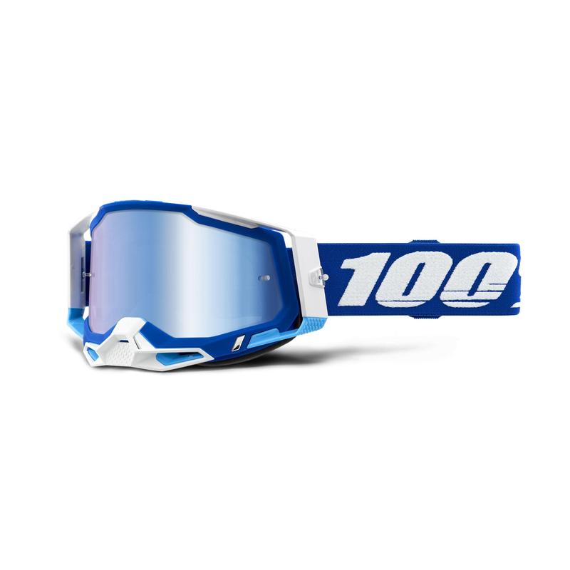 100% Racecraft2 Goggles, Blue, Blue Mirror Lens