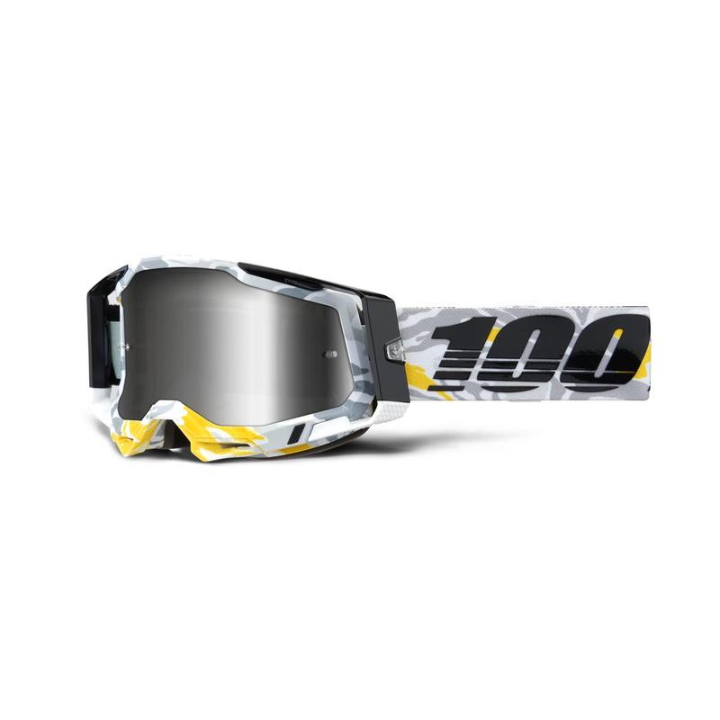 100% Racecraft2 Goggles, Korb, Silver Mirror Lens