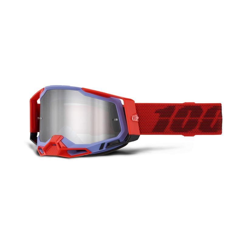 100% Racecraft2 Goggles, Cleat, Silver Mirror Lens
