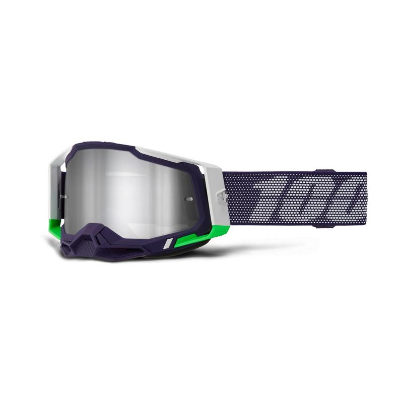 100% Racecraft2 Goggles, Krakov, Silver Mirror Lens