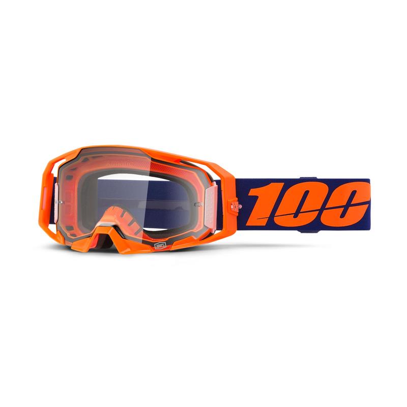 100% ARmatic Goggles Neon Orange, Clear Lens