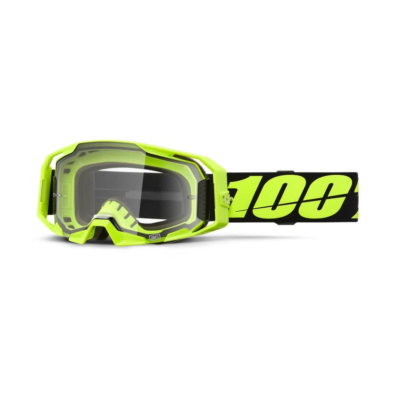 100% ARmatic Goggles Neon Yellow, Clear Lens